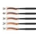 5 color double headed eyebrow pencil Rotating eyebrow pencil Long lasting waterproof vegan private label eye cosmetic